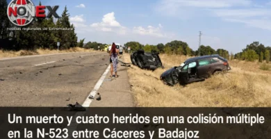 Un muerto y cuatro heridos en la N-523