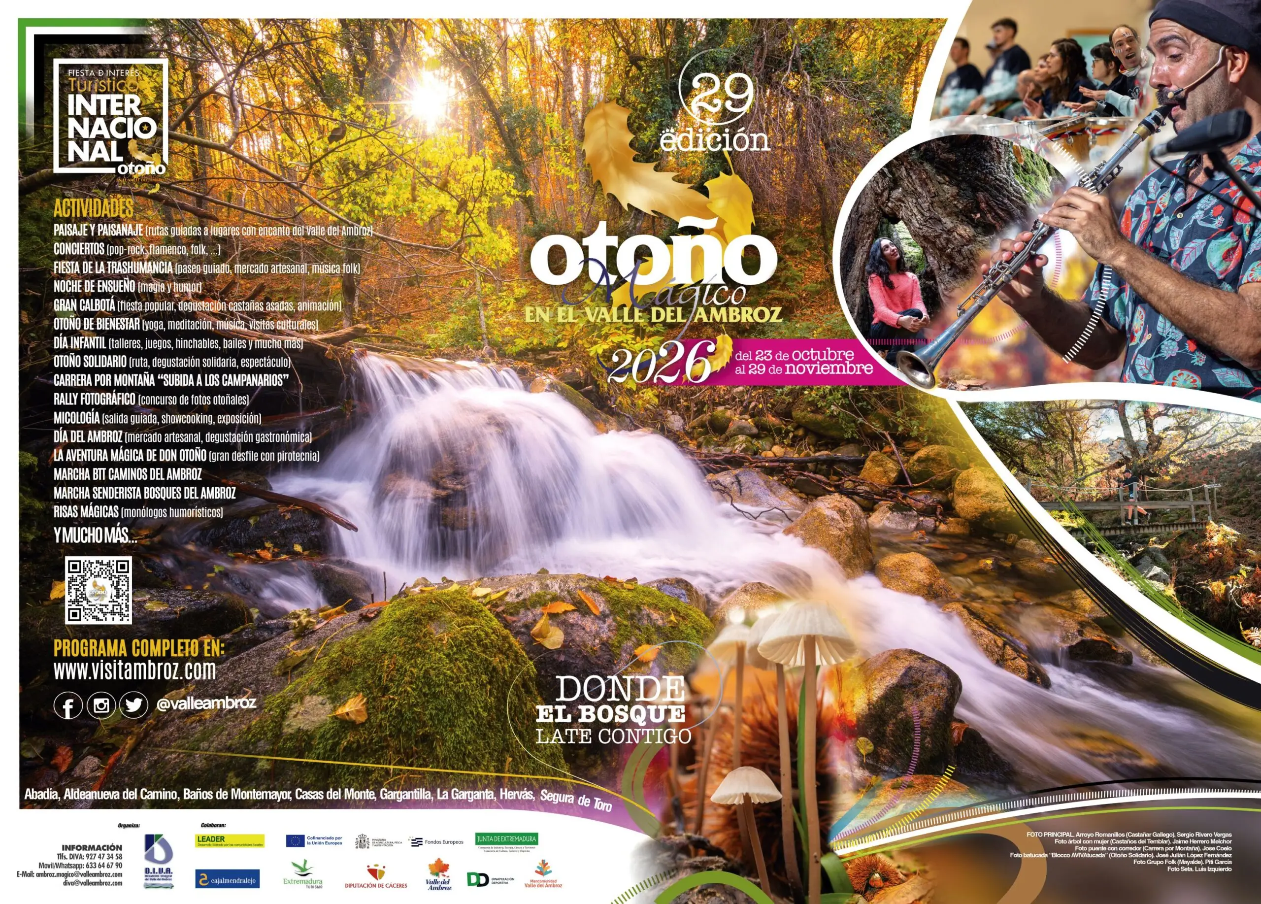 Cartel oficial Otoño Mágico 2026 Valle del Ambroz