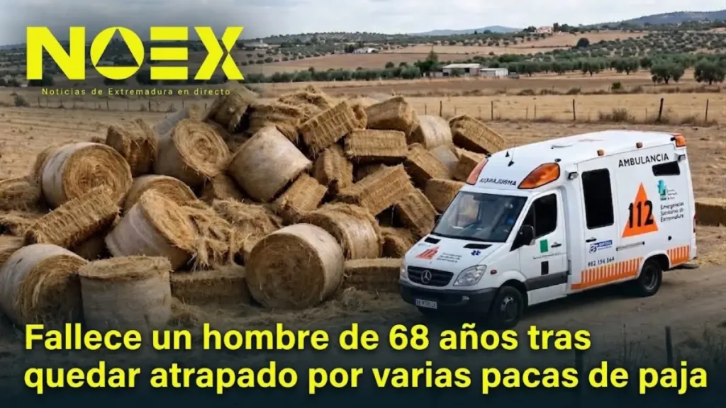 Fallece un hombre de 68 años tras quedar atrapado por varias pacas de paja