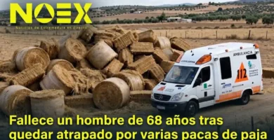 Fallece un hombre de 68 años tras quedar atrapado por varias pacas de paja