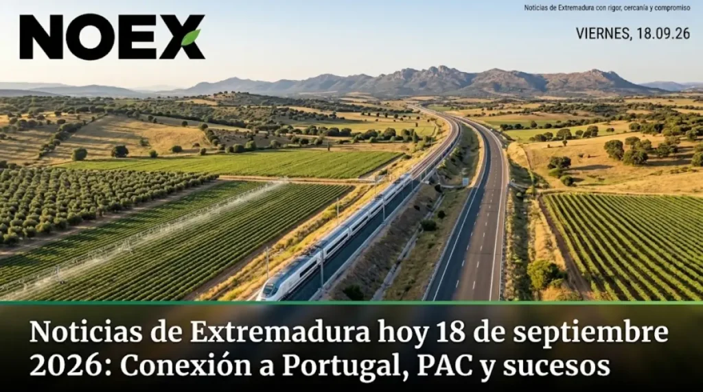 Noticias de Extremadura hoy 18 de septiembre 2026: Conexión a Portugal, PAC y sucesos