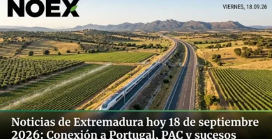 Noticias de Extremadura hoy 18 de septiembre 2026: Conexión a Portugal, PAC y sucesos