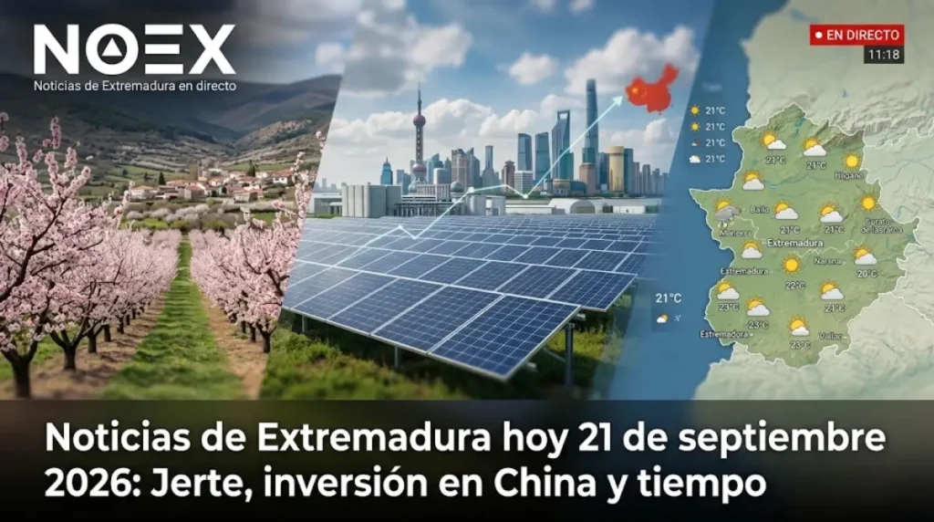 Noticias de Extremadura hoy 21 de septiembre 2026
