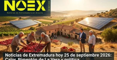 Noticias de Extremadura hoy 25 de septiembre 2026: Calor, Pimentón de La Vera y política
