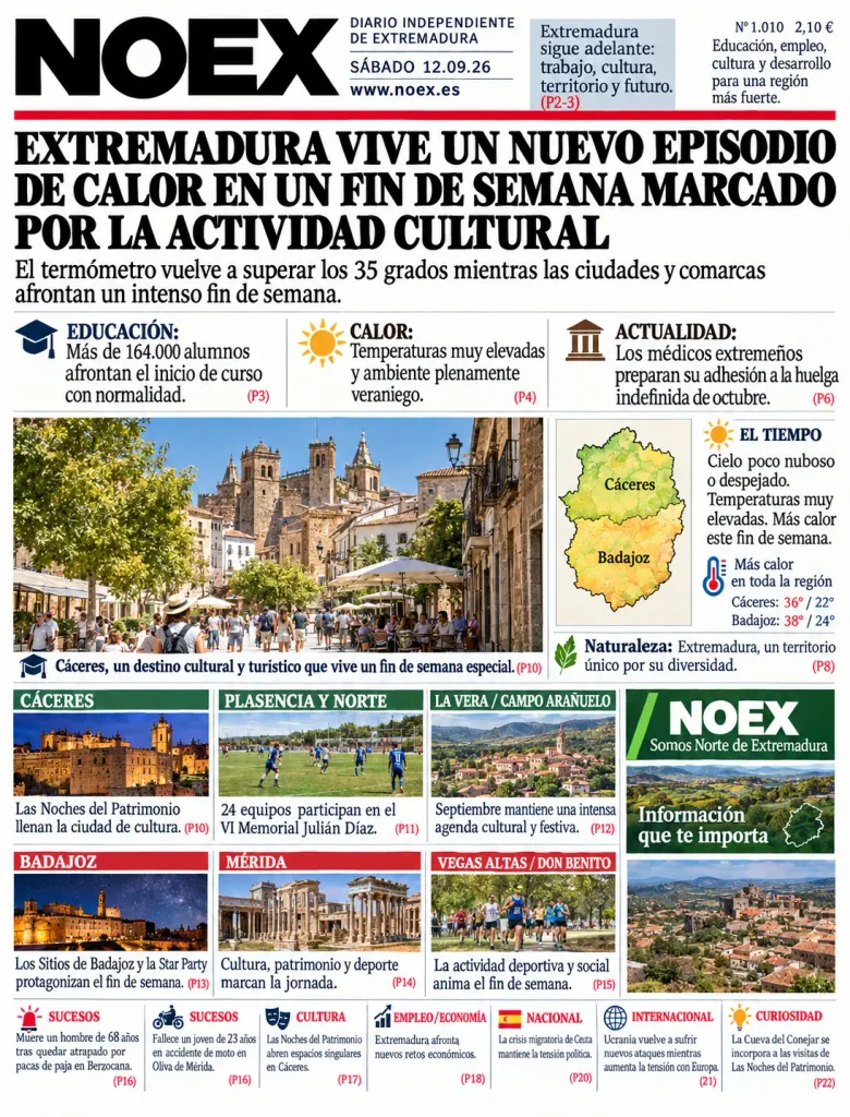 Noticias de Extremadura 12 de septiembre
