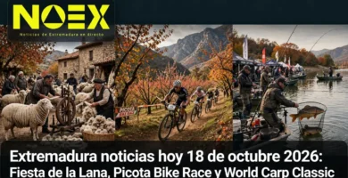 Extremadura noticias hoy 18 de octubre 2026: Fiesta de la Lana, Picota Bike Race y World Carp Classic