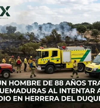Fallece un hombre de 88 años tras un incendio en Herrera del Duque