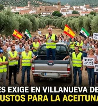 Luis Cortés exige en Villanueva de la Sierra precios justos para la aceituna de mesa