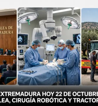Noticias de Extremadura hoy 22 de octubre 2026: Pleno en la Asamblea, cirugía robótica y tractorada