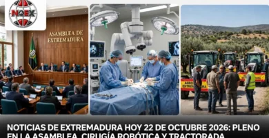 Noticias de Extremadura hoy 22 de octubre 2026: Pleno en la Asamblea, cirugía robótica y tractorada