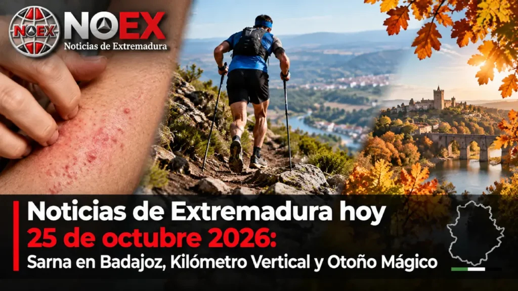 Noticias de Extremadura hoy 25 de octubre 2026: Sarna en Badajoz, Kilómetro Vertical y Otoño Mágico