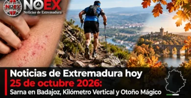 Noticias de Extremadura hoy 25 de octubre 2026: Sarna en Badajoz, Kilómetro Vertical y Otoño Mágico