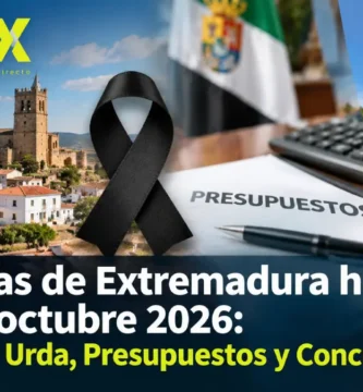 Noticias de Extremadura hoy 29 de octubre 2026: Luto por Urda, Presupuestos y Concurso FIO