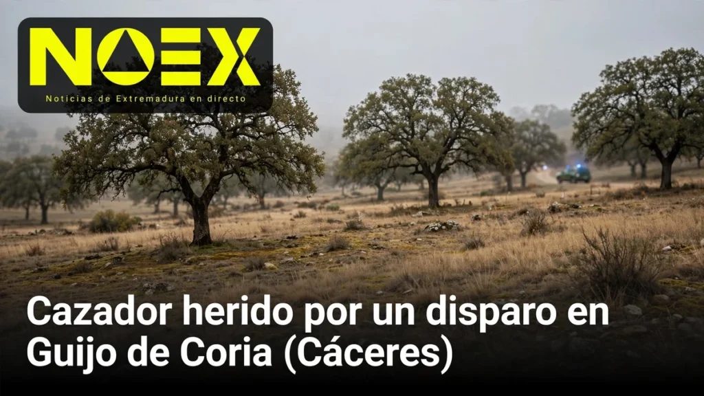 Cazador herido por un disparo en Guijo de Coria (Cáceres)