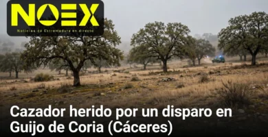 Cazador herido por un disparo en Guijo de Coria (Cáceres)
