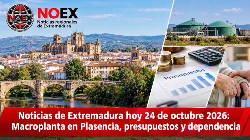 Noticias de Extremadura hoy 24 de octubre 2026: Macroplanta en Plasencia, presupuestos y dependencia